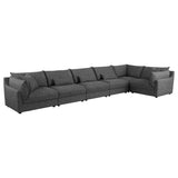 Sasha Barely Black Upholstered Armless Chair living room setup