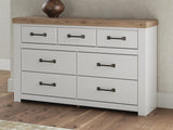 Savonport White/Brown Dresser from Decor Furniture