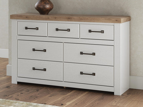 Savonport White/Brown Dresser from Decor Furniture