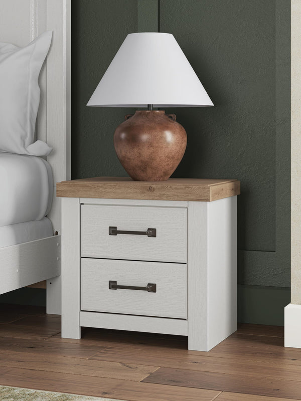 Savonport White/Brown Nightstand from Decor Furniture
