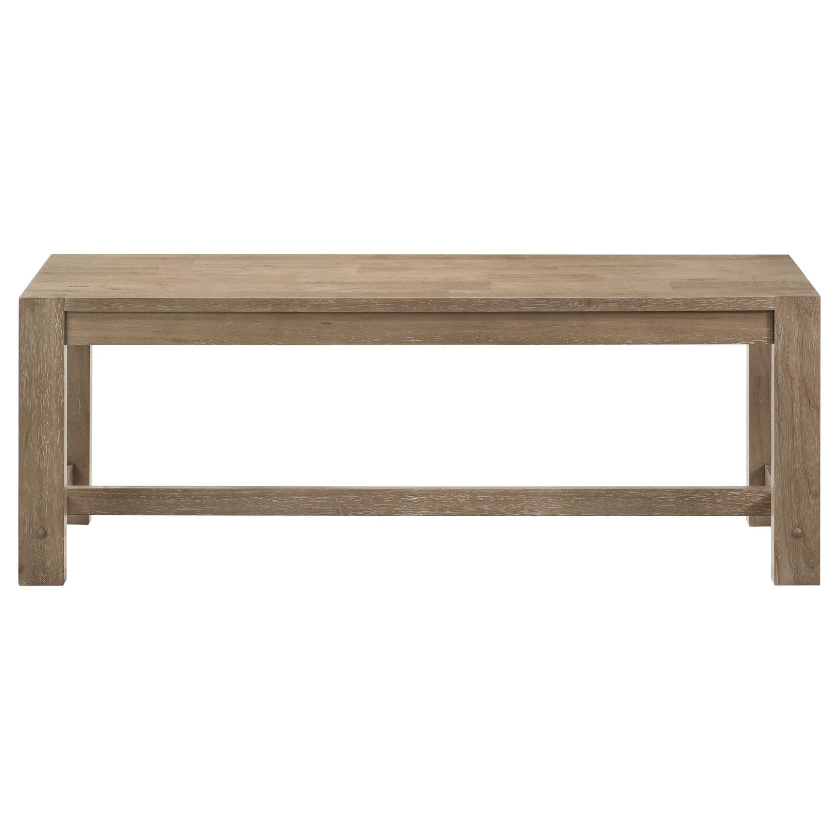 Scottsdale Wood Trestle Base Dining Bench detail of wood grain