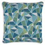 Seanow Next-Gen Nuvella green turquoise white pillow set of 4 angled side view