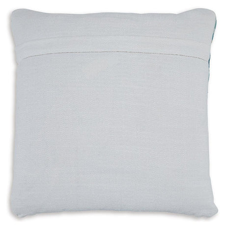 Seanow Next-Gen Nuvella green turquoise white pillows set of 4 stacked side view