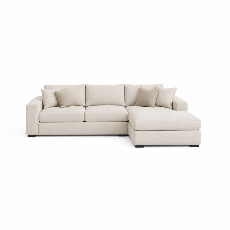 beige fabric sectional