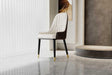 Serapion beige dining chair front angle