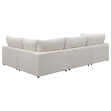 Living room setting with Serene 4-Piece Modular Upholstered Sectional Sofa beige