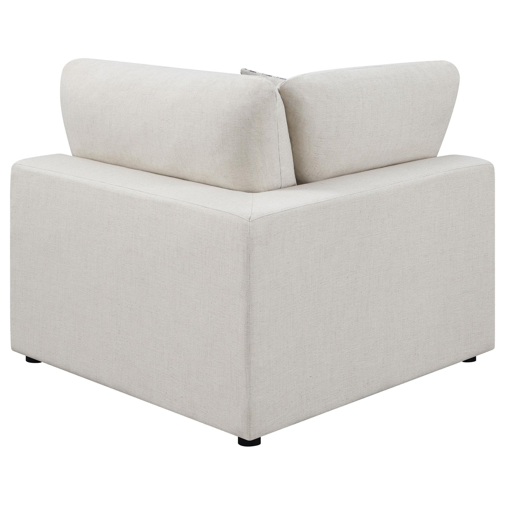 Main view with cushions of Serene 4-Piece Modular Upholstered Sectional Sofa beige