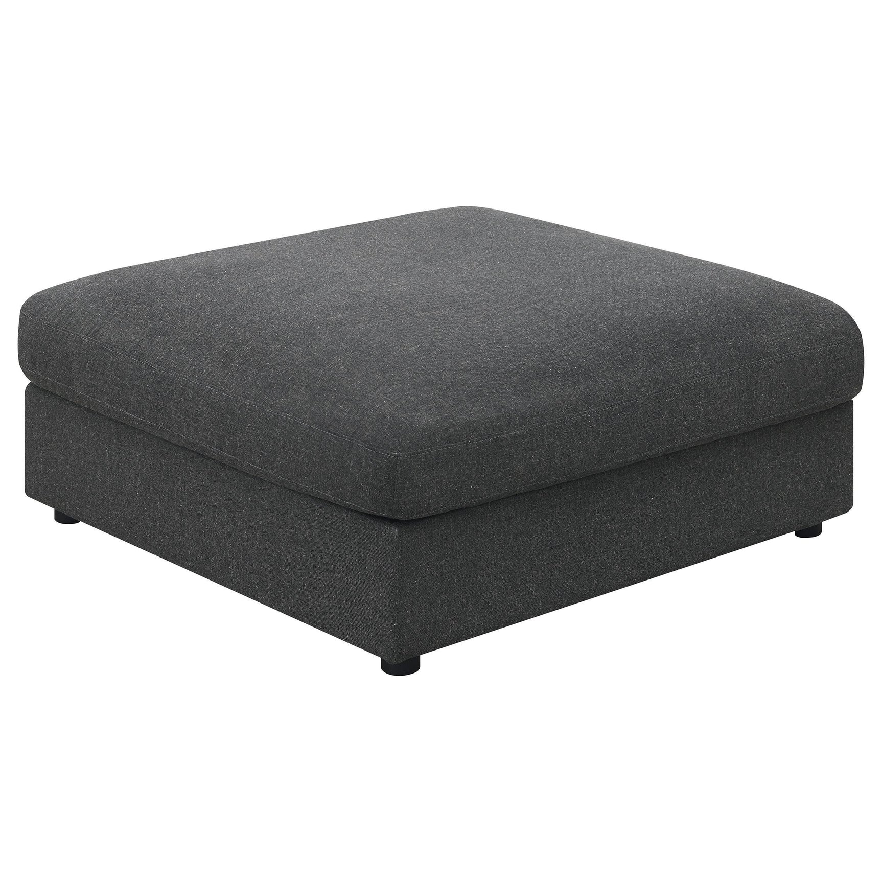 Side profile of Serene 4-Piece Upholstered Modular Sectional Sofa charcoal