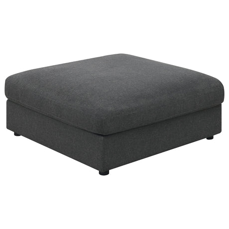Side profile of Serene 4-Piece Upholstered Modular Sectional Sofa charcoal