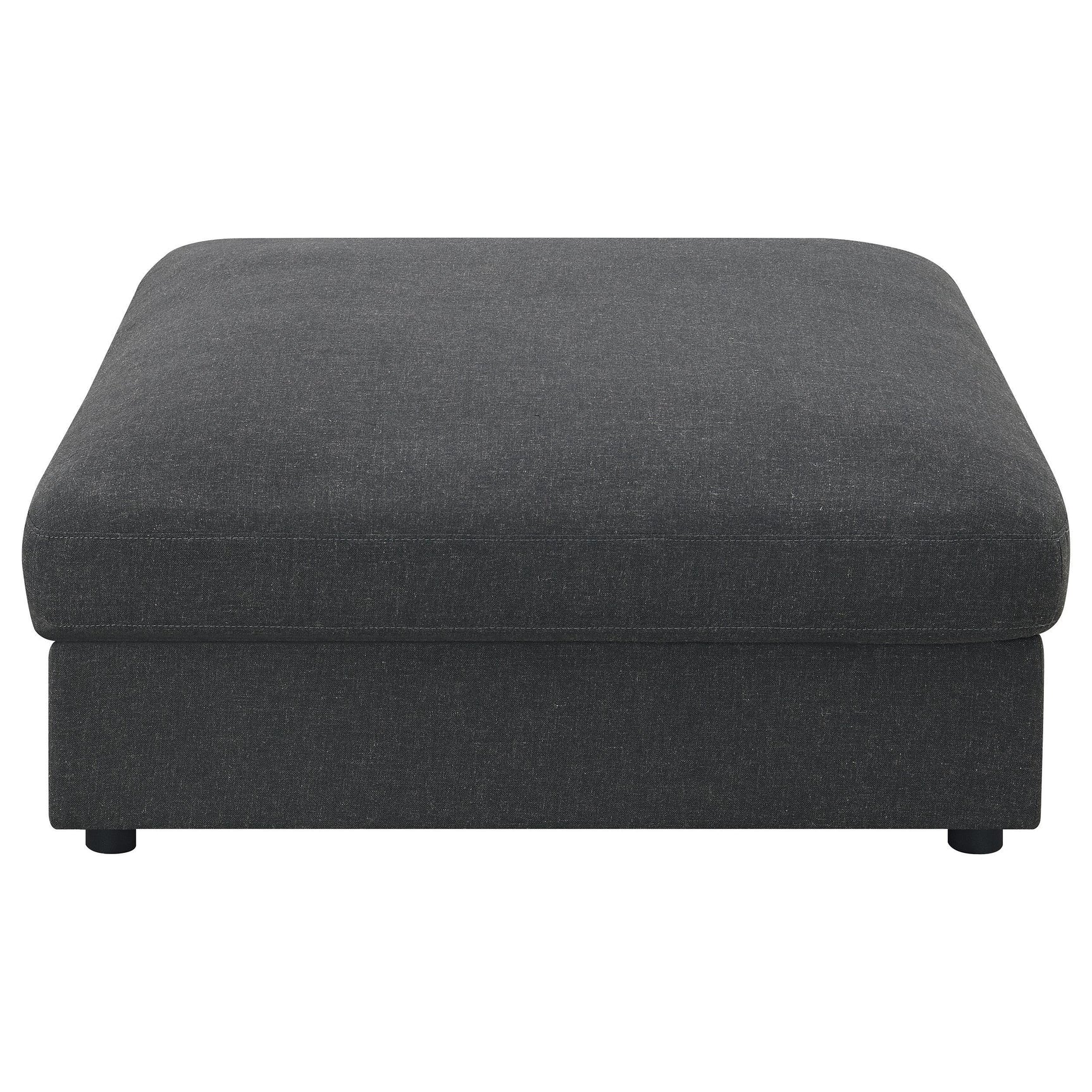 Close-up fabric detail on Serene sectional sofa charcoal
