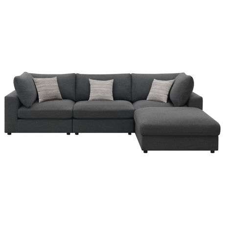 Detail of Serene 4-Piece Upholstered Modular Sectional Sofa cushions