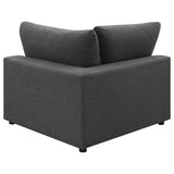 Main view of Serene 4-Piece Upholstered Modular Sectional Sofa charcoal