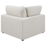 Serene 6-Piece Beige Upholstered Modular Sectional Sofa front angle