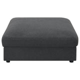 Serene 6-Piece Upholstered Modular Sectional Sofa charcoal upholstery detail