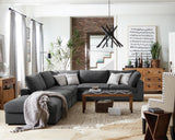 Serene 6-Piece Upholstered Modular Sectional Sofa charcoal side view