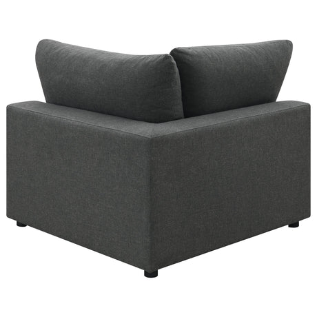 Serene 6-Piece Upholstered Modular Sectional Sofa charcoal main perspective
