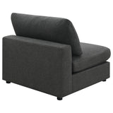 Serene Upholstered Armless Chair seat cushion detail