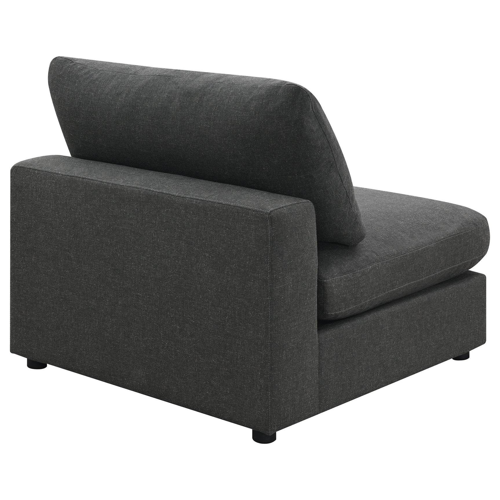 Serene Upholstered Armless Chair seat cushion detail