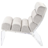 Top view showing seat area of Serreta Boucle Upholstered Accent Chair