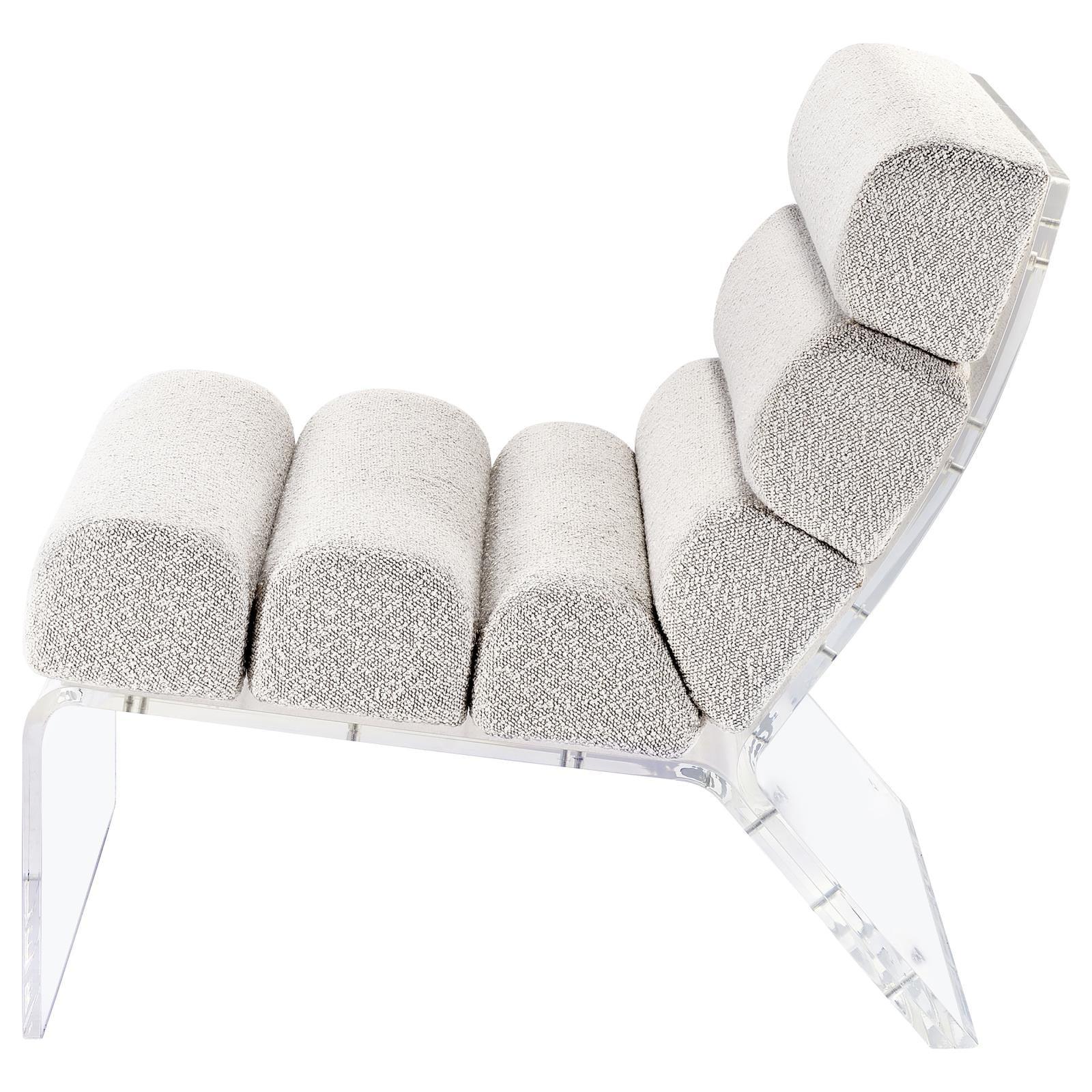 Top view showing seat area of Serreta Boucle Upholstered Accent Chair