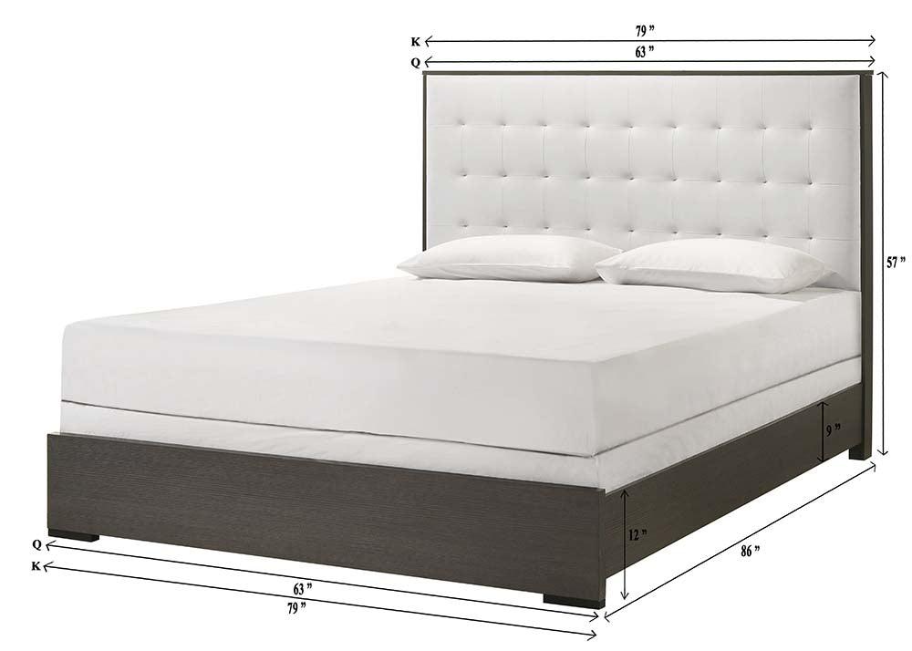 Full Bed with Sharpe brand fabric upholstery in bedroom setting