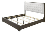 Sharpe Twin Bed side profile showing tufted headboard