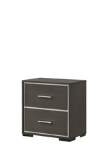 Sharpe Twin Bed modern style with gray-white fabric upholstery