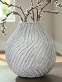 Shelvie Distressed White Vase from Decor Furniture