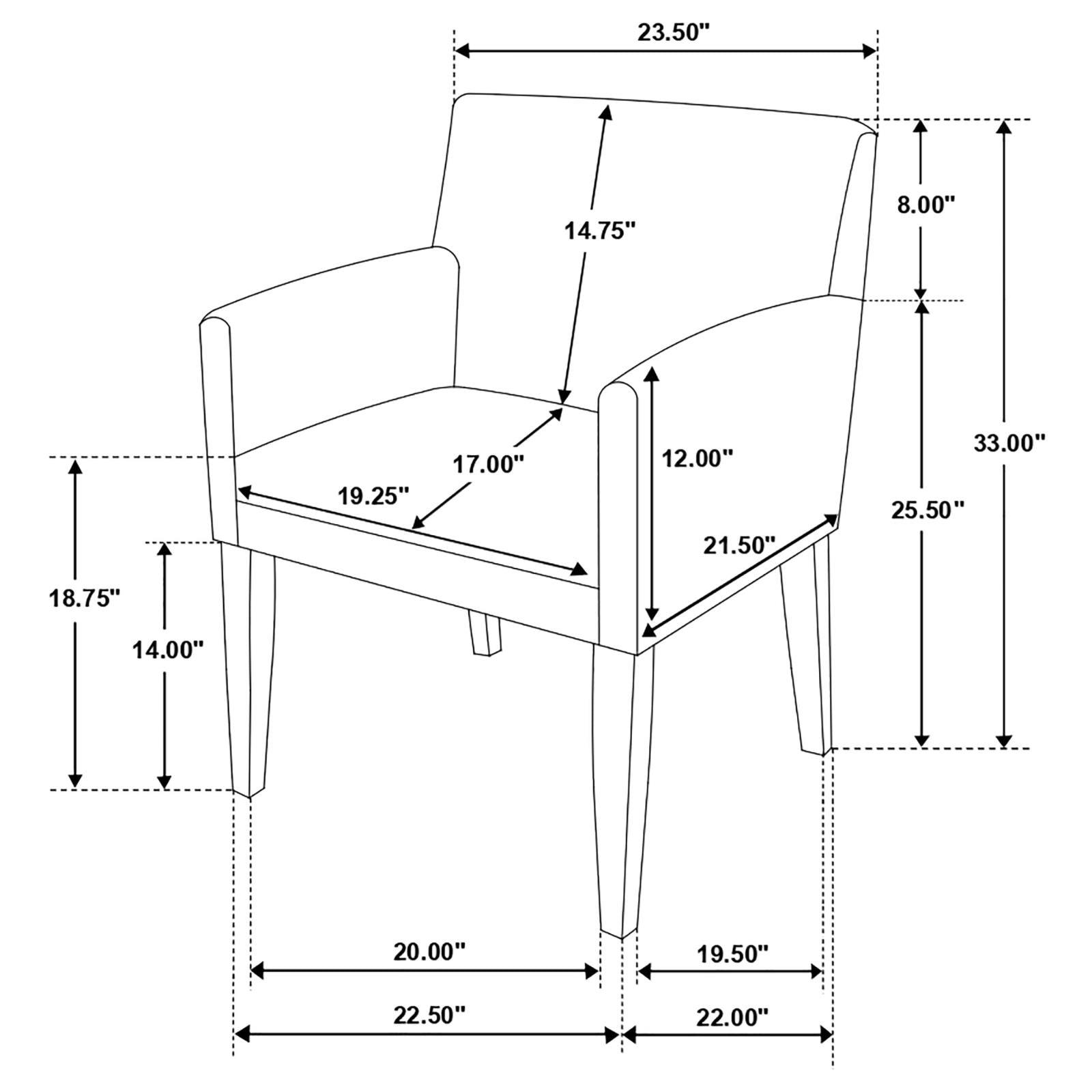 Catherine Grey Upholstered Dining Arm Chair back corner