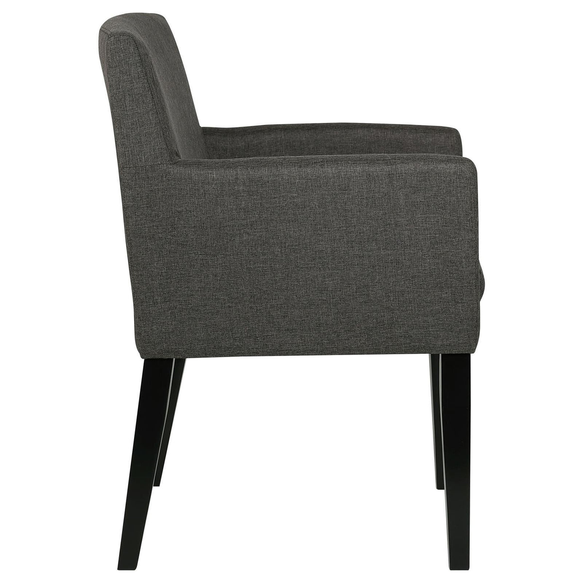 Set of two Catherine Grey Upholstered Dining Arm Chairs