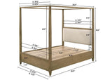 Sienna Brown Modern Contemporary Solid Wood And Veneers King Bed - Ella Furniture