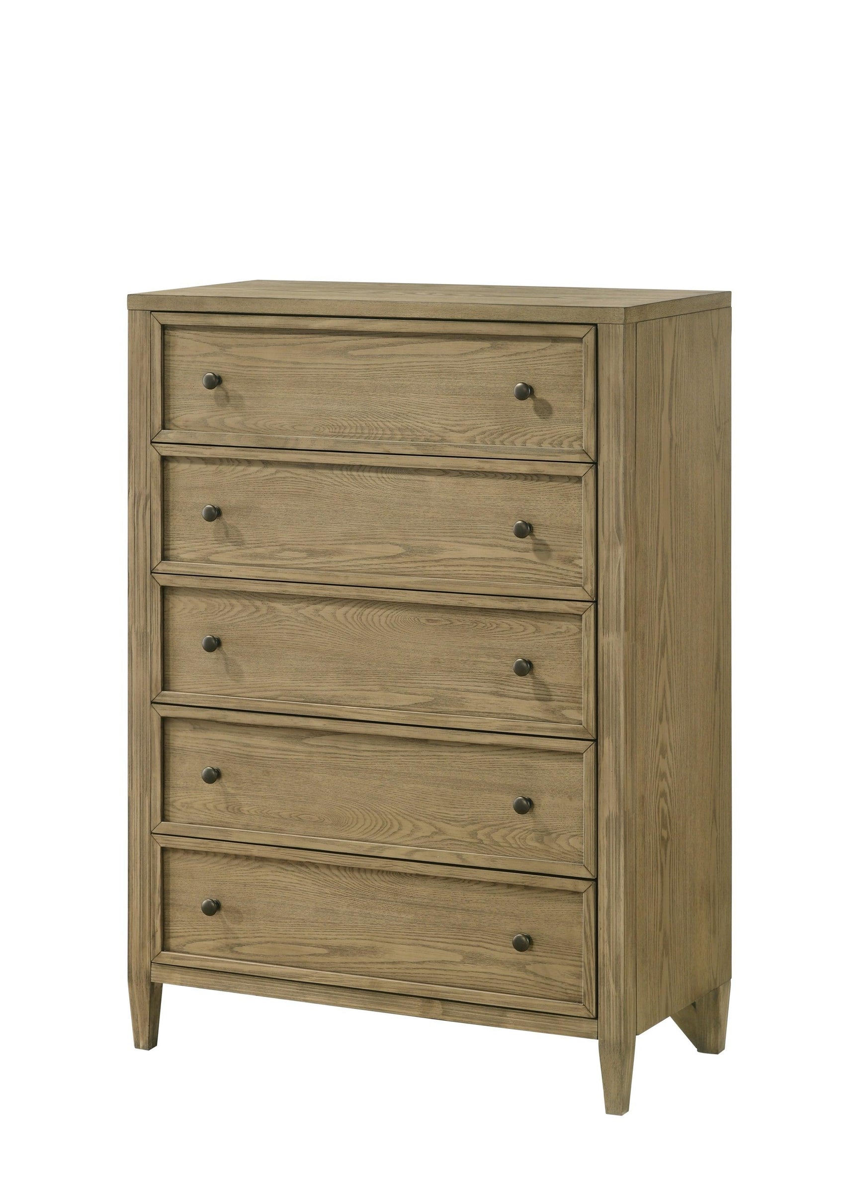 Sienna Brown Modern Contemporary Solid Wood And Veneers King Bed - Ella Furniture