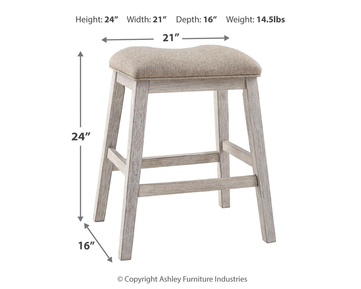 Detail of table leg showing rubbed-through grayish white finish