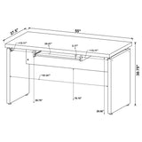 Skylar desk showing cable management area