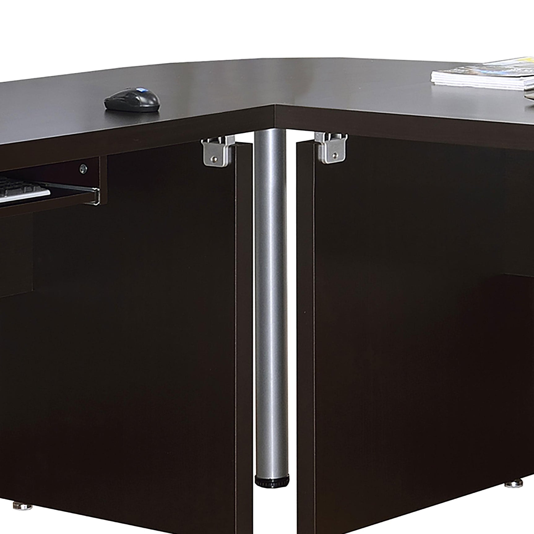 Back view with cable management area of Skylar L-Shape Desk