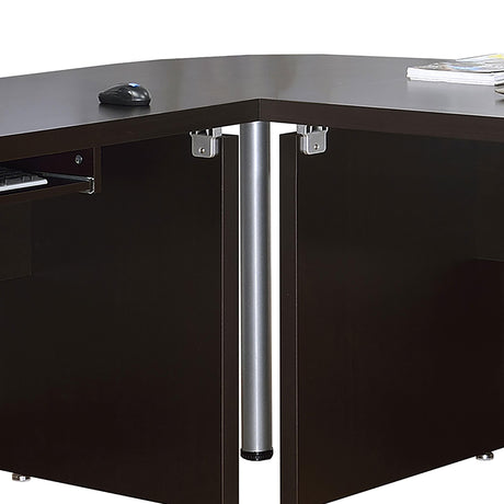 Back view with cable management area of Skylar L-Shape Desk