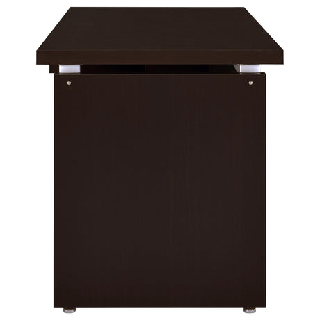 Rolling file drawer on Skylar L-Shape Computer Desk