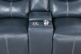 Blue upholstery stitching detail