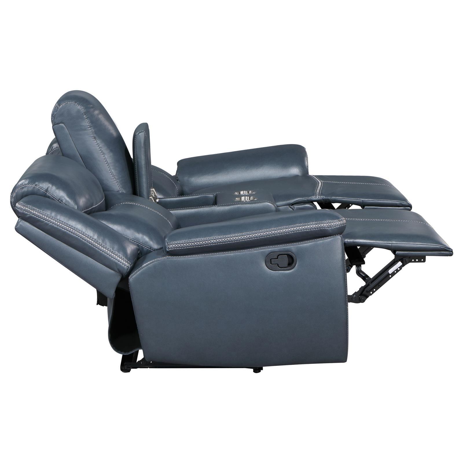 Manual recline lever on Sloane loveseat arm