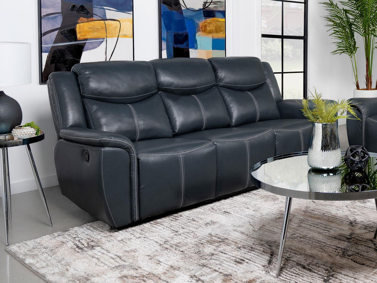 Sloane sofa central armrest drop-down table with cup holders