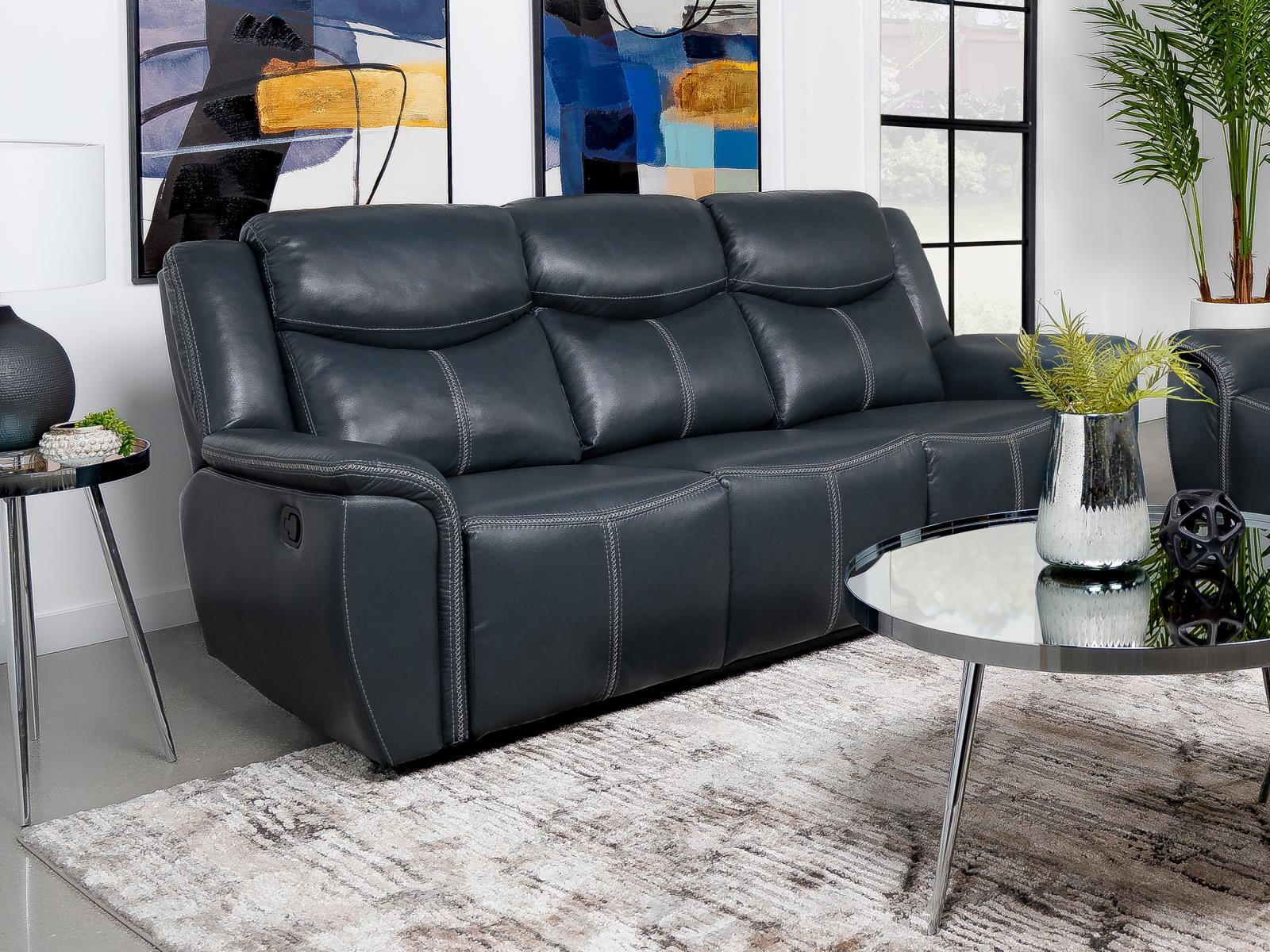 Sloane sofa central armrest drop-down table with cup holders