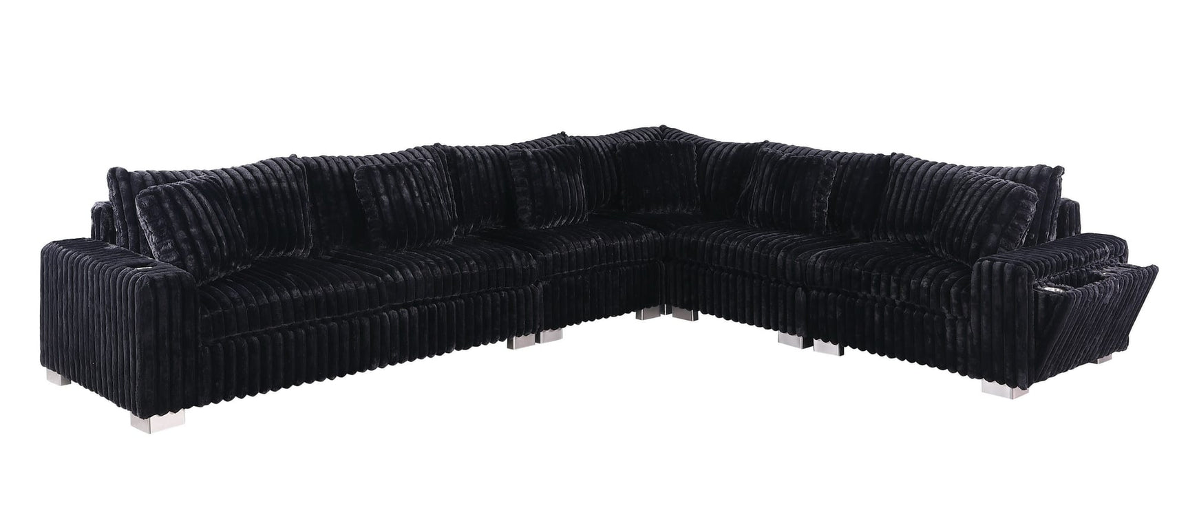 Snuggle Station Black 6 or 7-Piece Sectional view 5