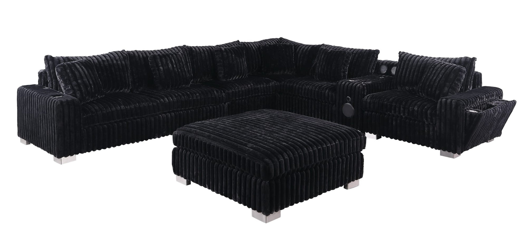 Snuggle Station Black 6 or 7-Piece Sectional view 6