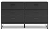 Socalle dresser full view in a styled bedroom setting