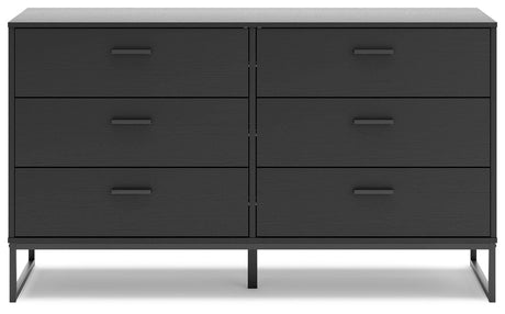 Socalle dresser full view in a styled bedroom setting