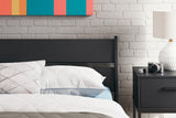Side view of Socalle full panel platform bed