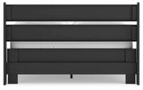Socalle platform bed showing solid base