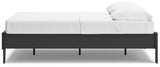 Socalle Black Full Platform Bed side profile