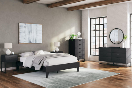 Assembly details on Socalle Black Queen Platform Bed frame