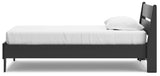 Socalle Twin Panel Platform Bed showing profile and height